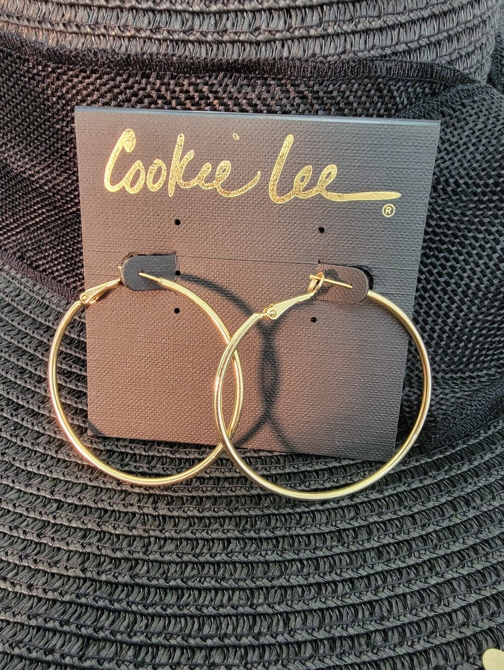 Cookie Lee Shiny Gold Hoop Earrings